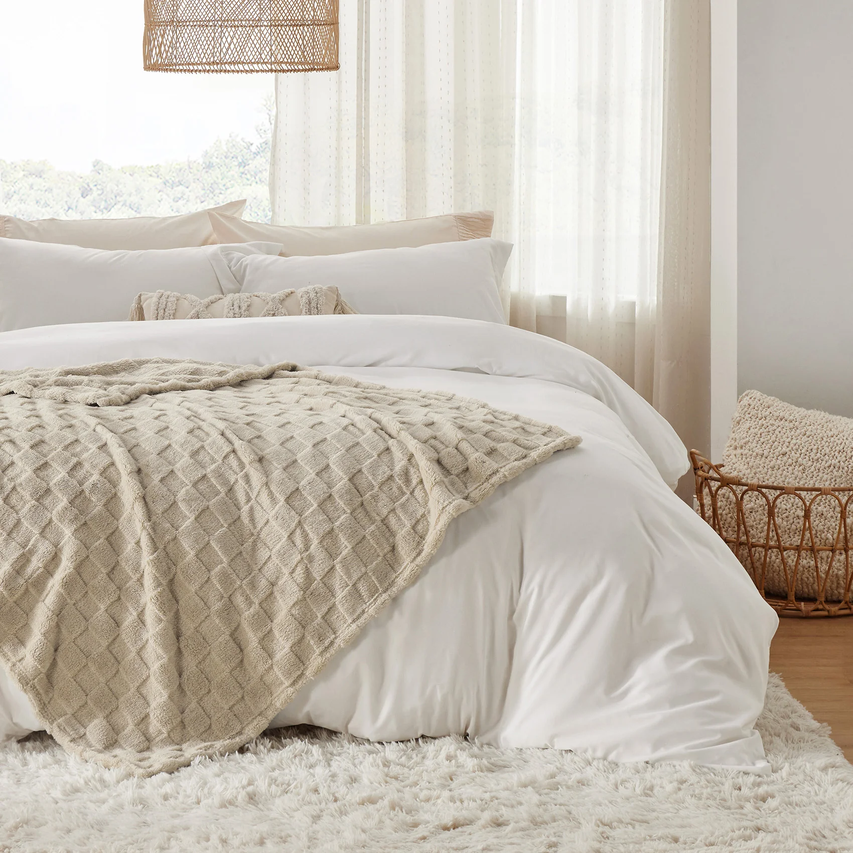 GentleSoft® Jacquard Shaggy Sherpa Blanket