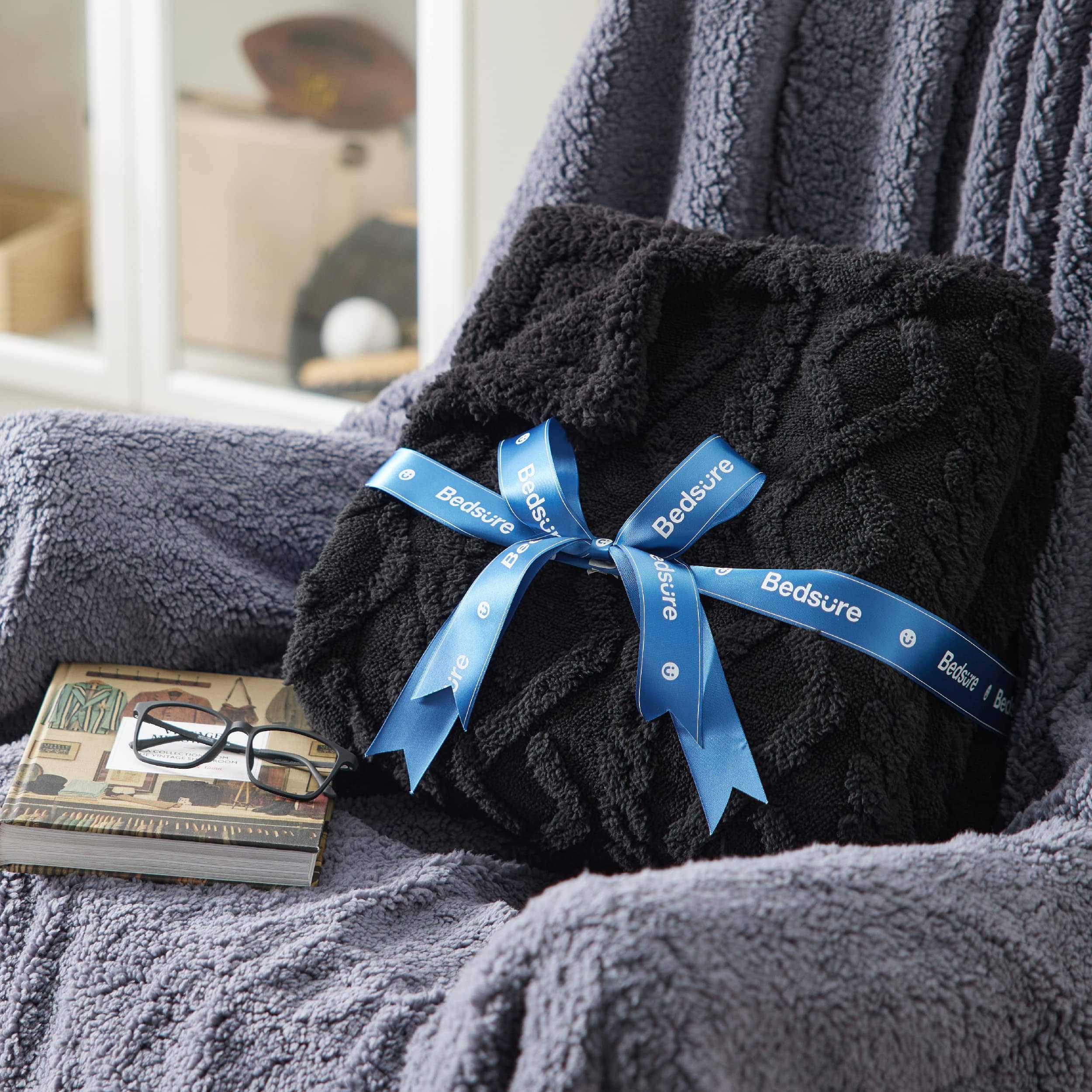 GentleSoft® Sherpa Throw Blanket For Couch