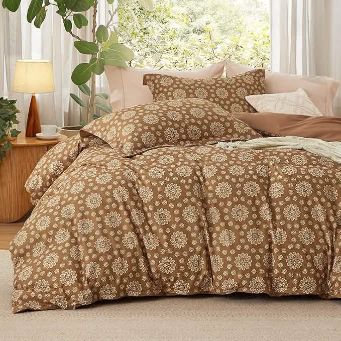 GentleSoft® Reversible Floral Duvet Cover Set Blown