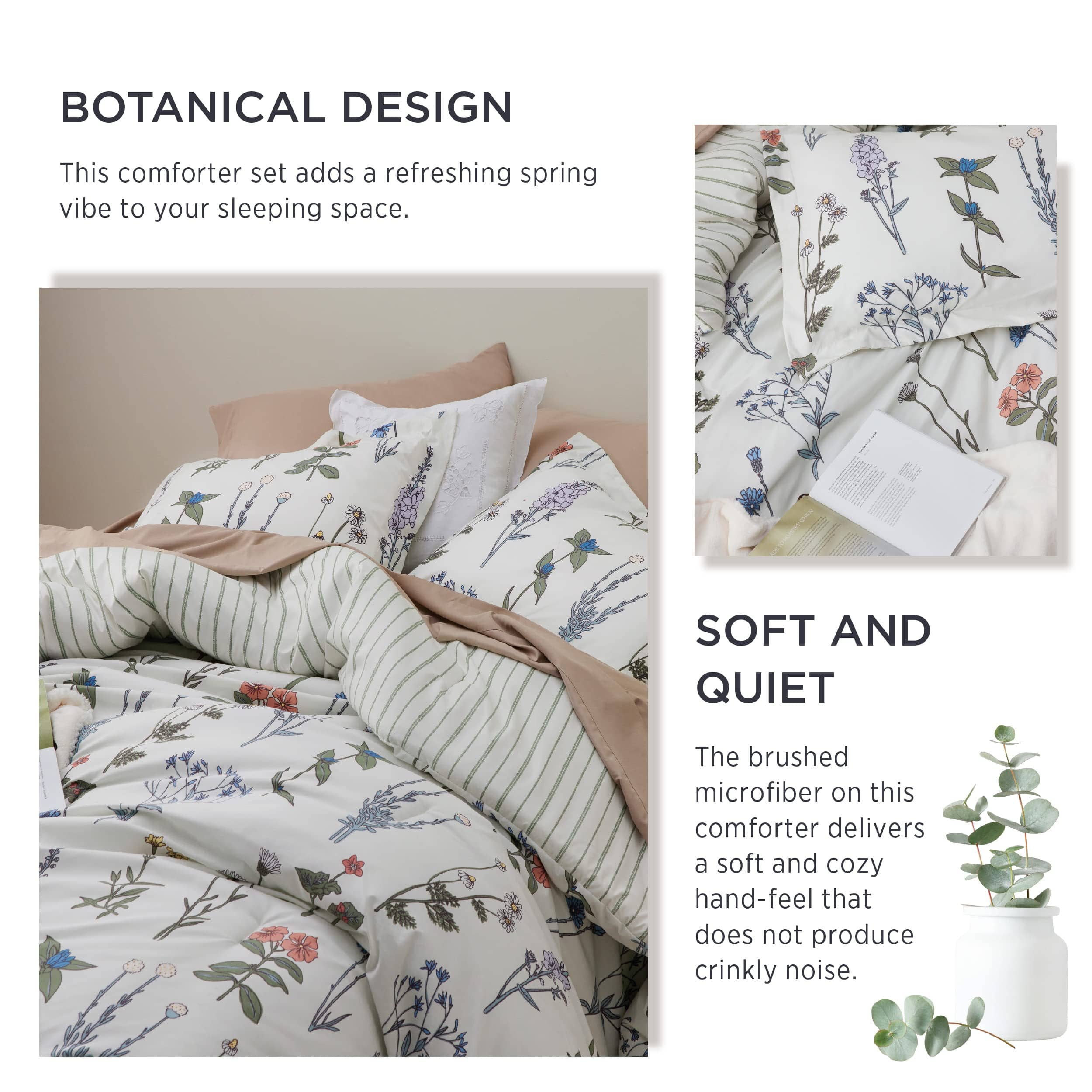 GentleSoft® Retro Botanical Comforter Set