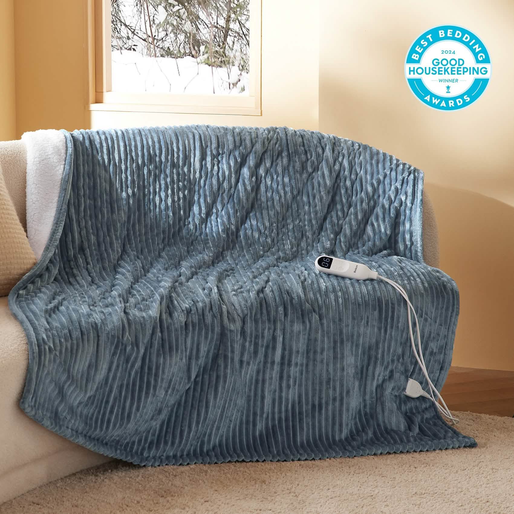 GentleSoft® Ribbed Heated Blanket