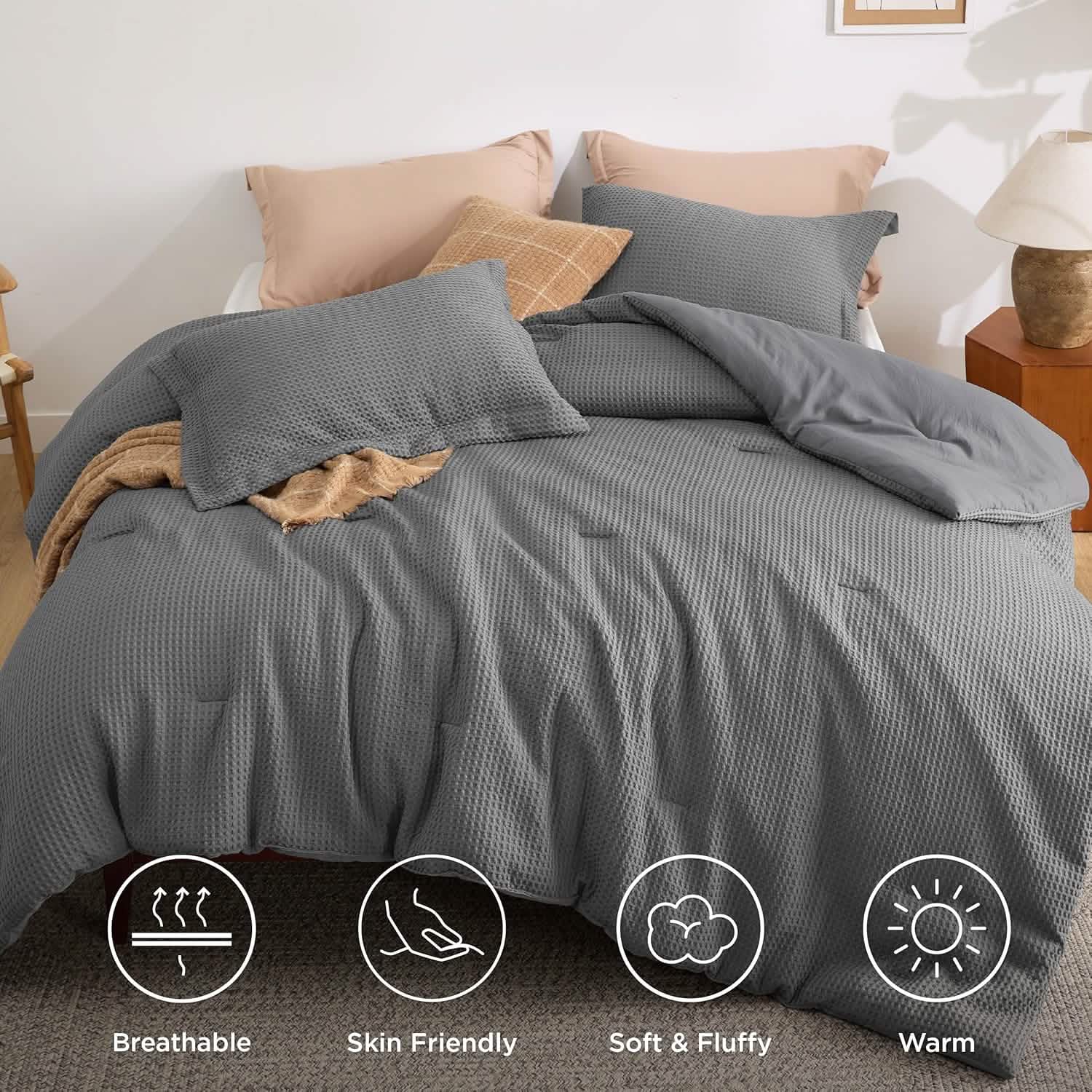 GentleSoft® Classic Waffle Weave Comforter Set