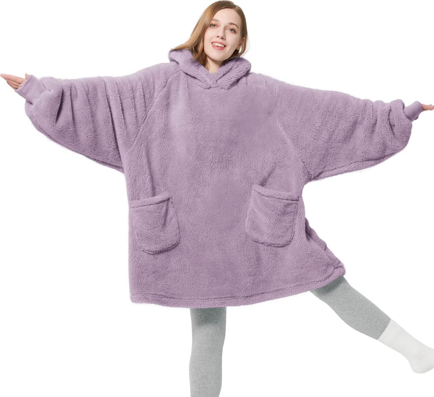 GentleSoft® Shaggy Sherpa Blanket Hoodie