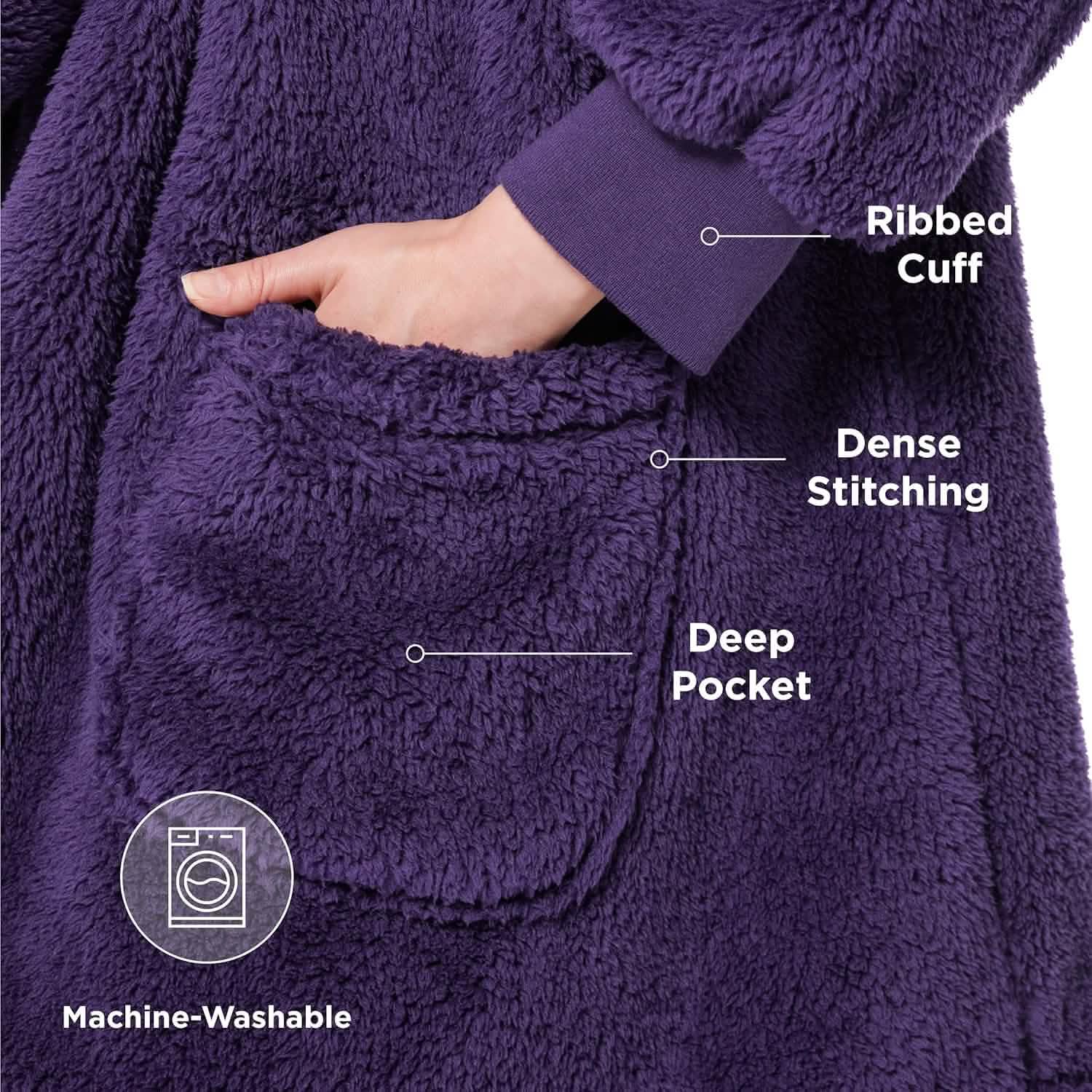 GentleSoft® Shaggy Sherpa Blanket Hoodie