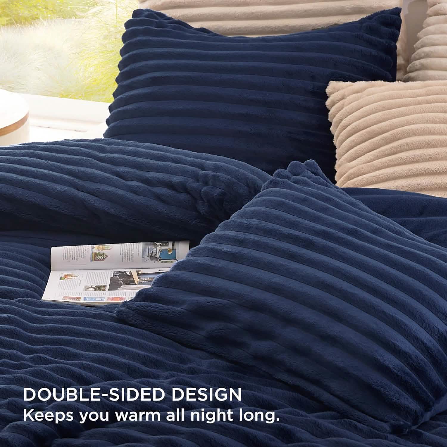 GentleSoft® Striped Flannel Comforter Set