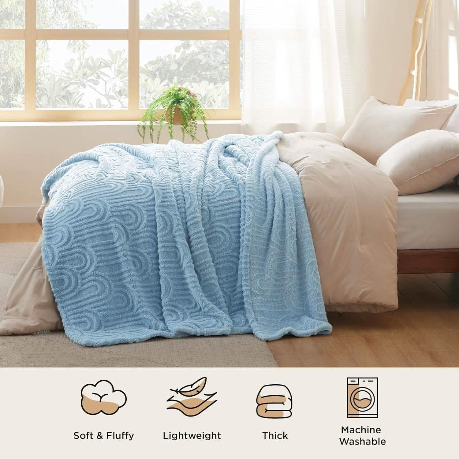GentleSoft® Arch Shaggy Sherpa Fleece Blanket