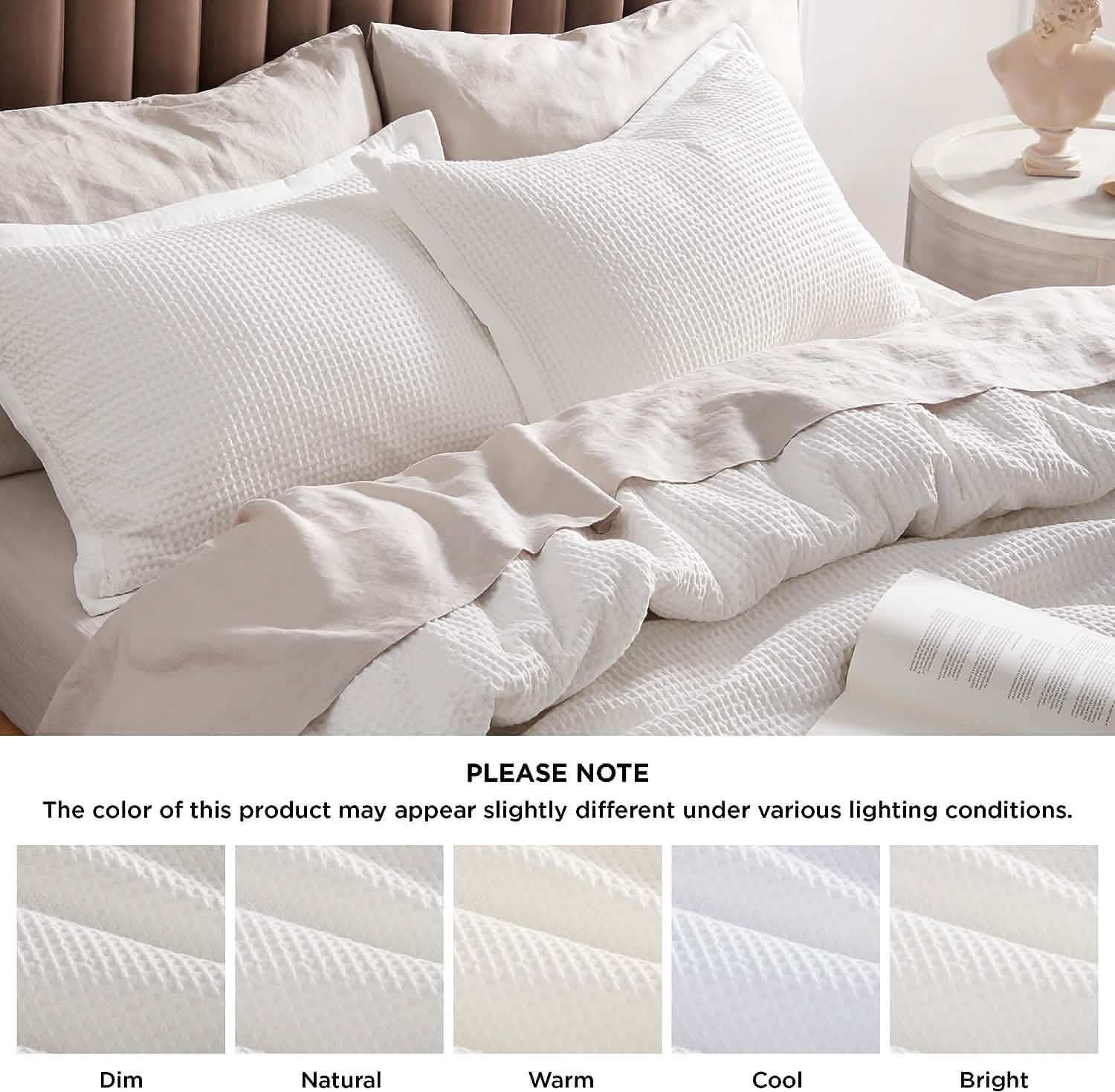 GentleSoft® Cotton Waffle Weave Duvet Cover Set