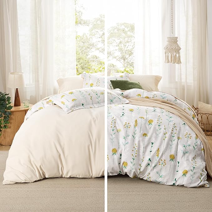 GentleSoft® Reversible Beige Duvet Cover Set