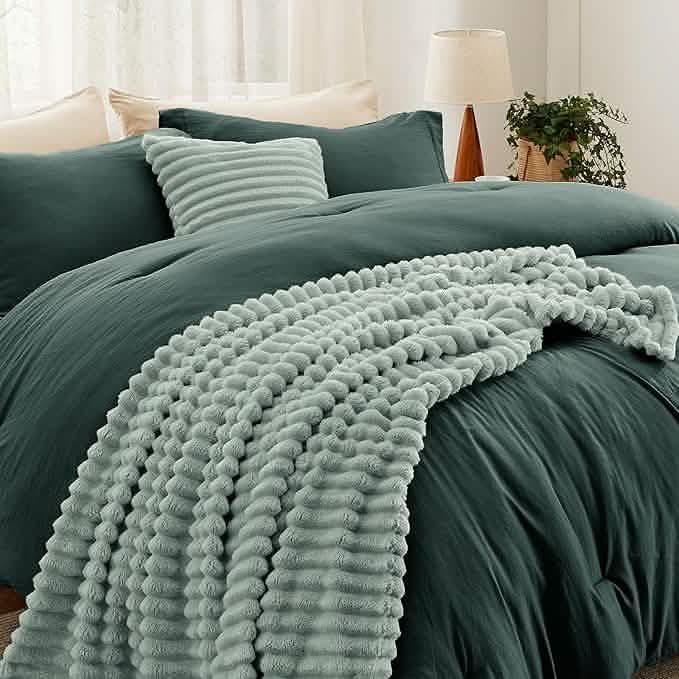 GentleSoft® Checkered Comforter Set Striped