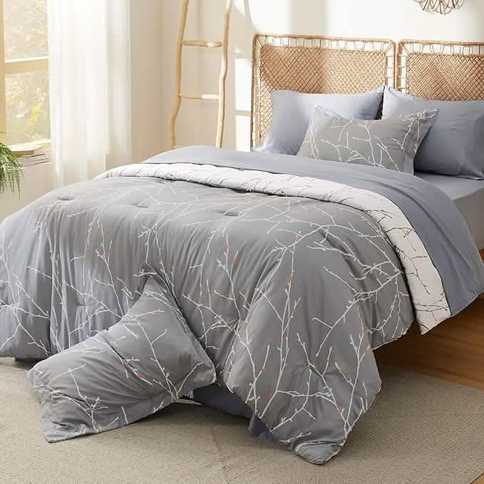 GentleSoft® Tree Branch Floral Pattern Bed-in-a-Bag