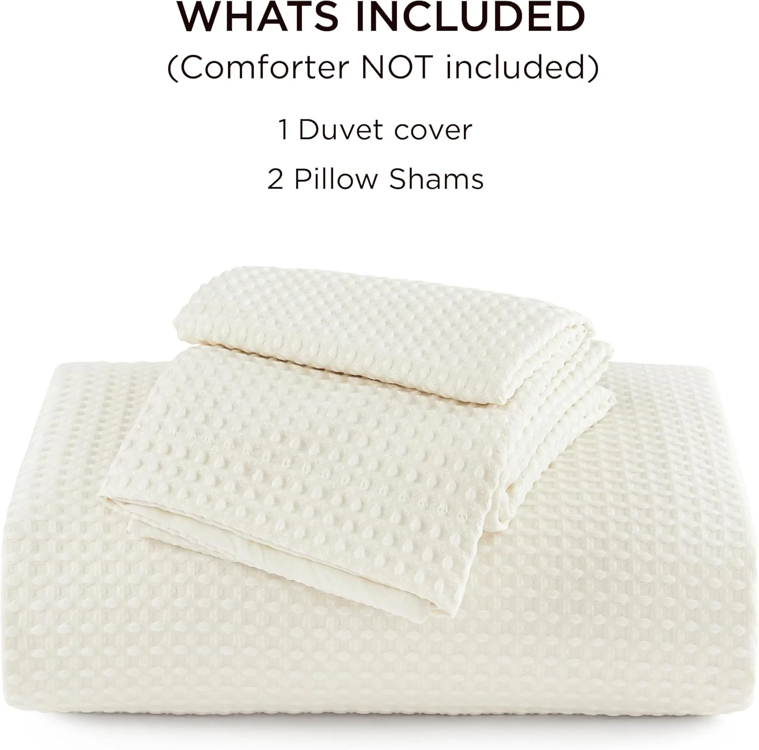 GentleSoft® Polyester Microfiber Waffle Duvet Weave Duvet Cover Set