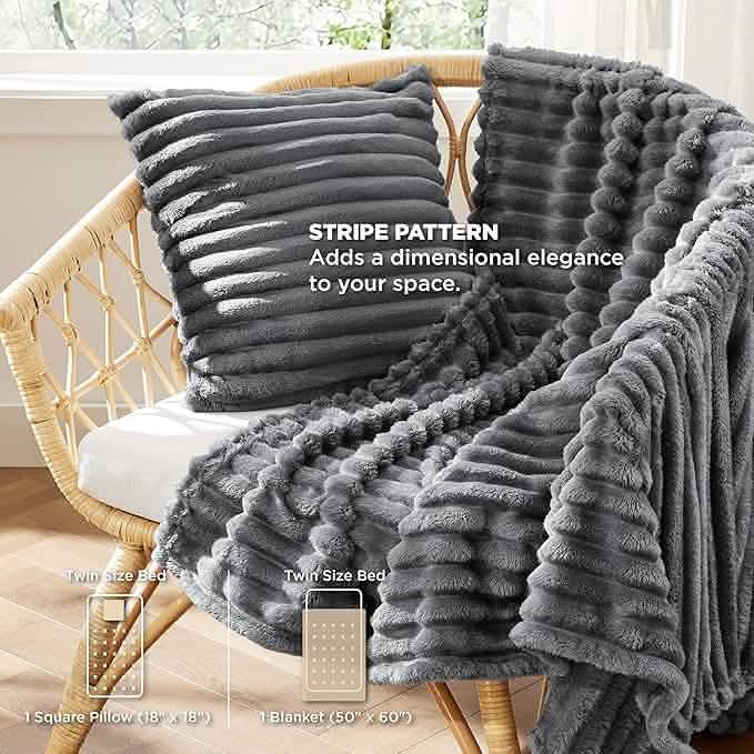 GentleSoft® Checkered Comforter Set Striped