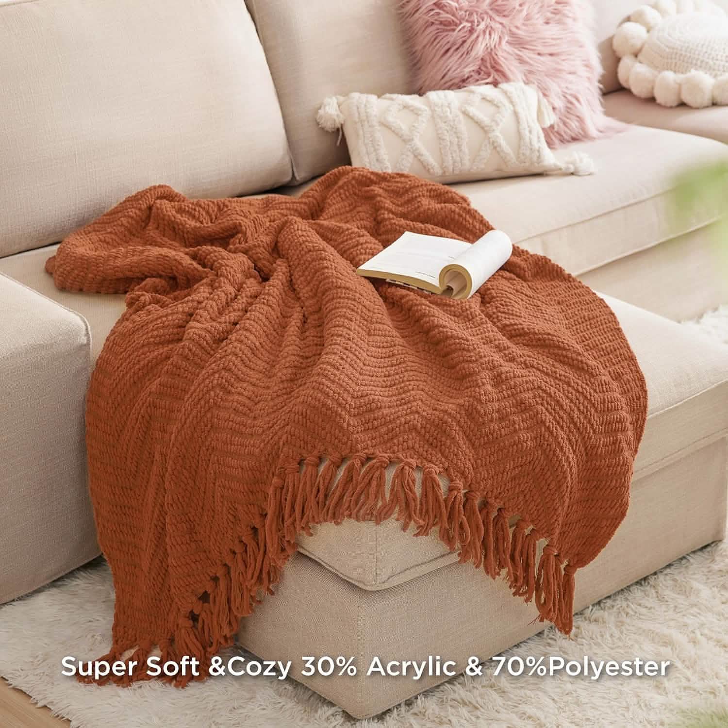 GentleSoft® GentleSoft Versatile Knit Woven Chenille Blanket