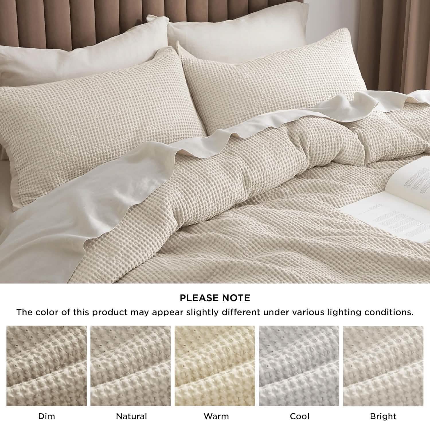 GentleSoft® Cotton Waffle Weave Duvet Cover Set