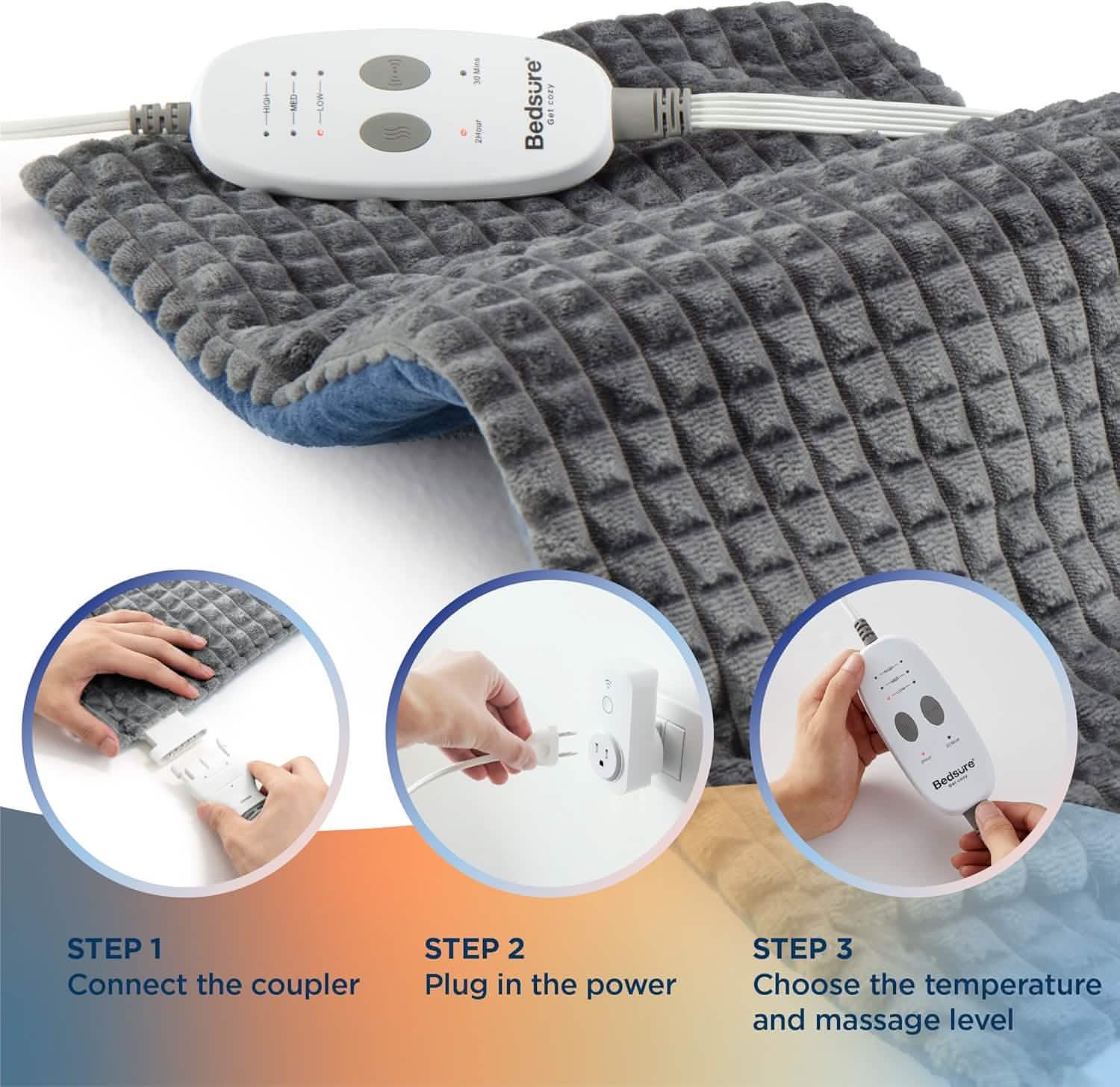 GentleSoft® Weighted Heating Pad with Massager