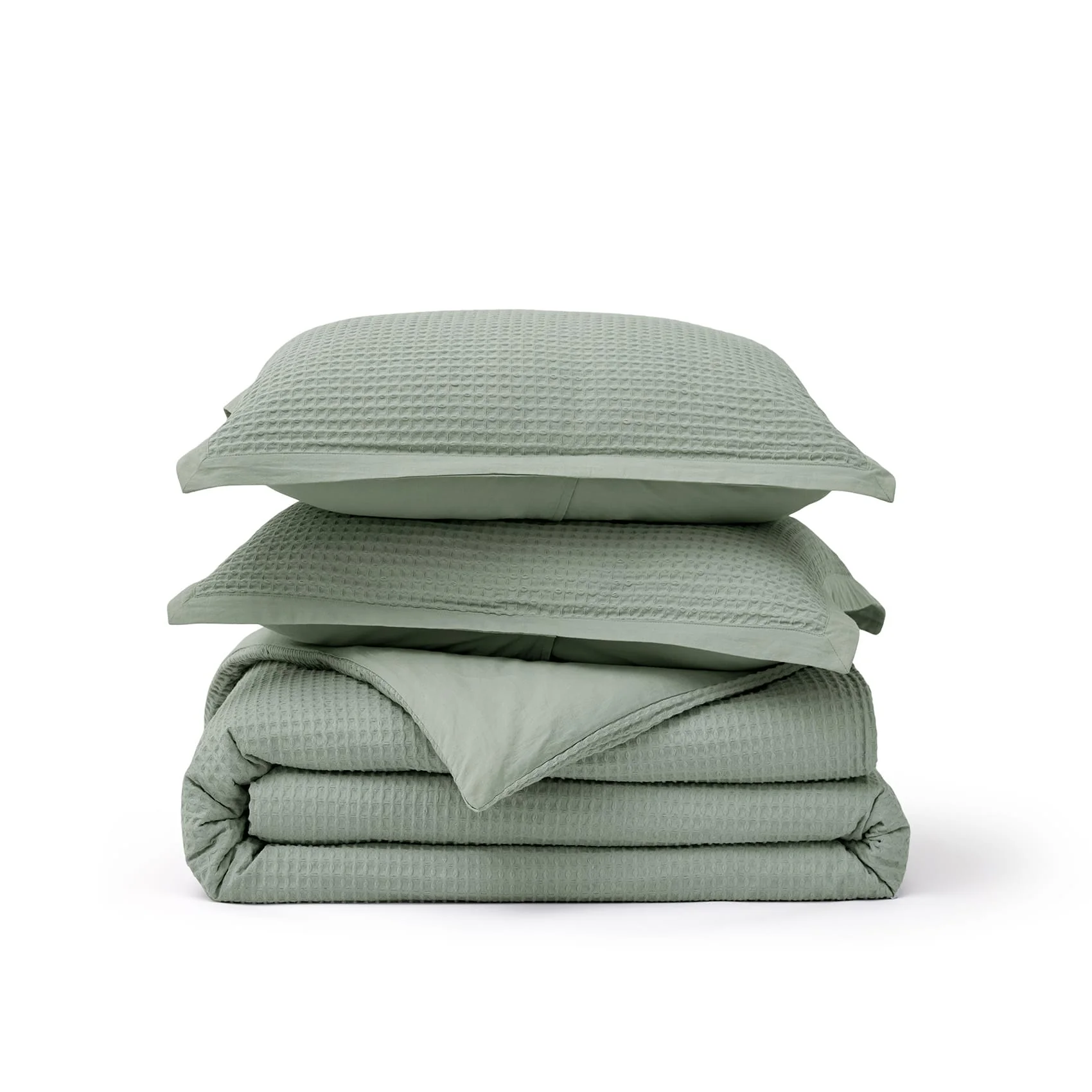 GentleSoft® Cotton Waffle Weave Duvet Cover Set