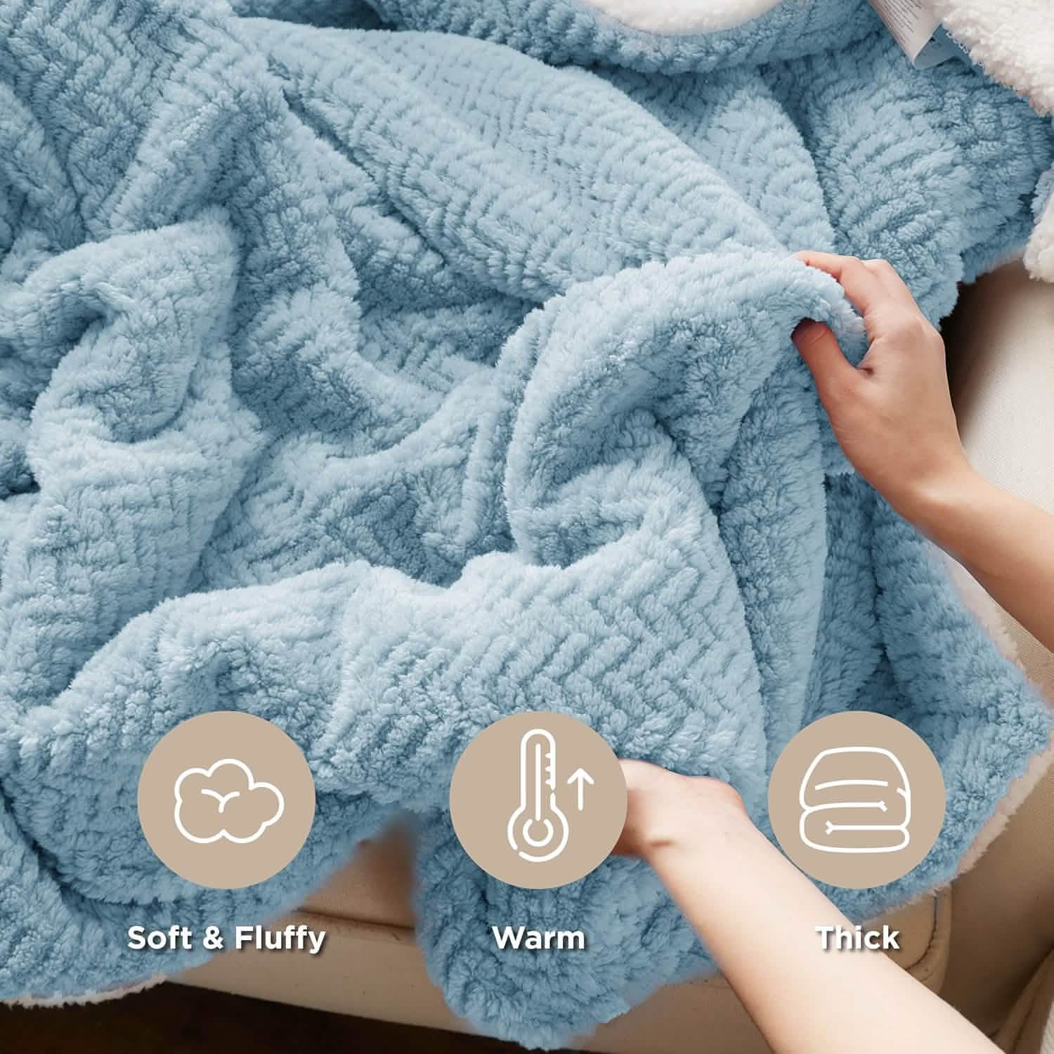 GentleSoft® Chevron Sherpa Fleece Blanket