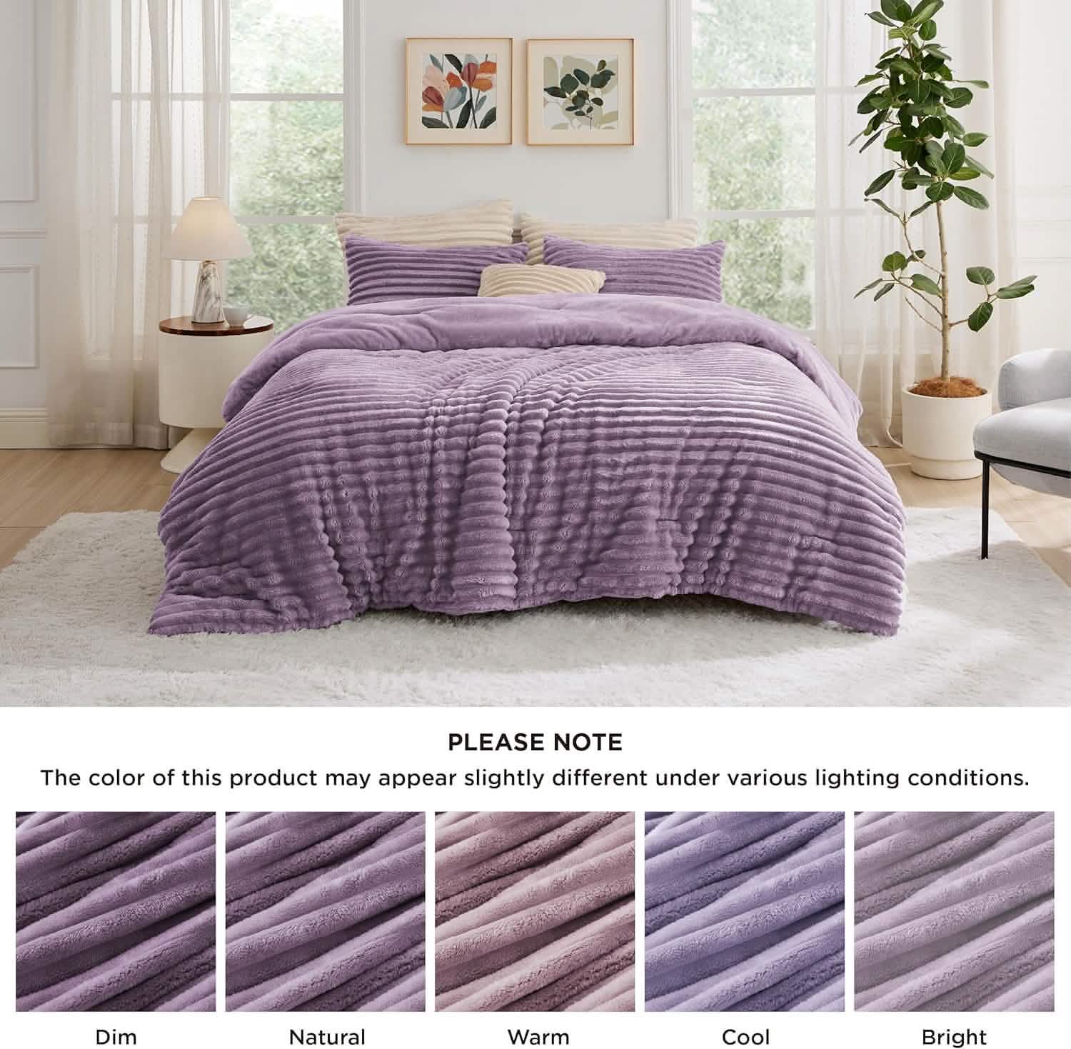 GentleSoft® Striped Flannel Comforter Set