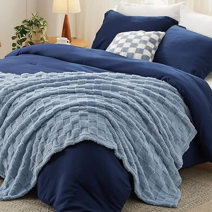 GentleSoft® Checkered Comforter Set