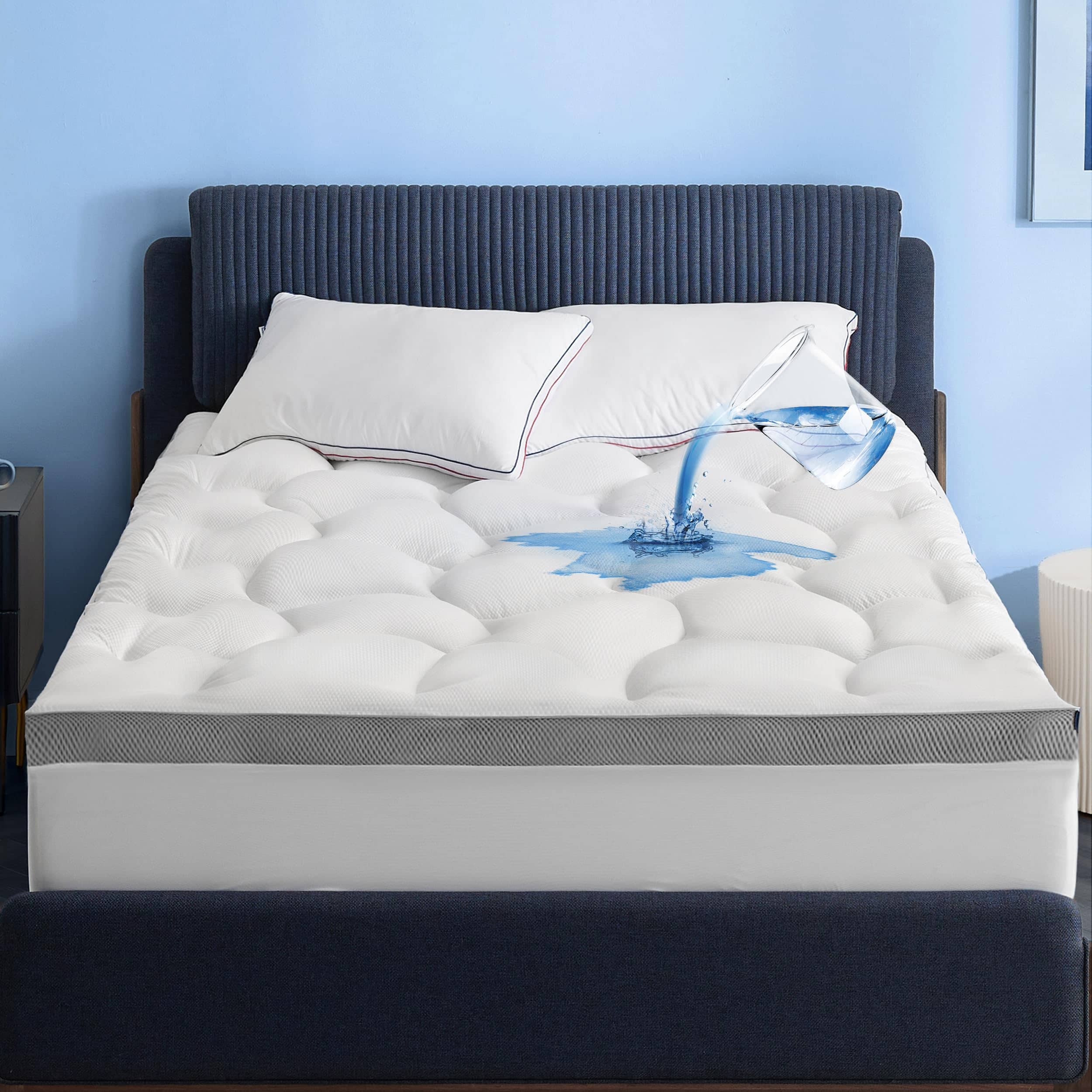 GentleSoft® Mattress Topper Waterproof - Pillow Top Mattress Protector