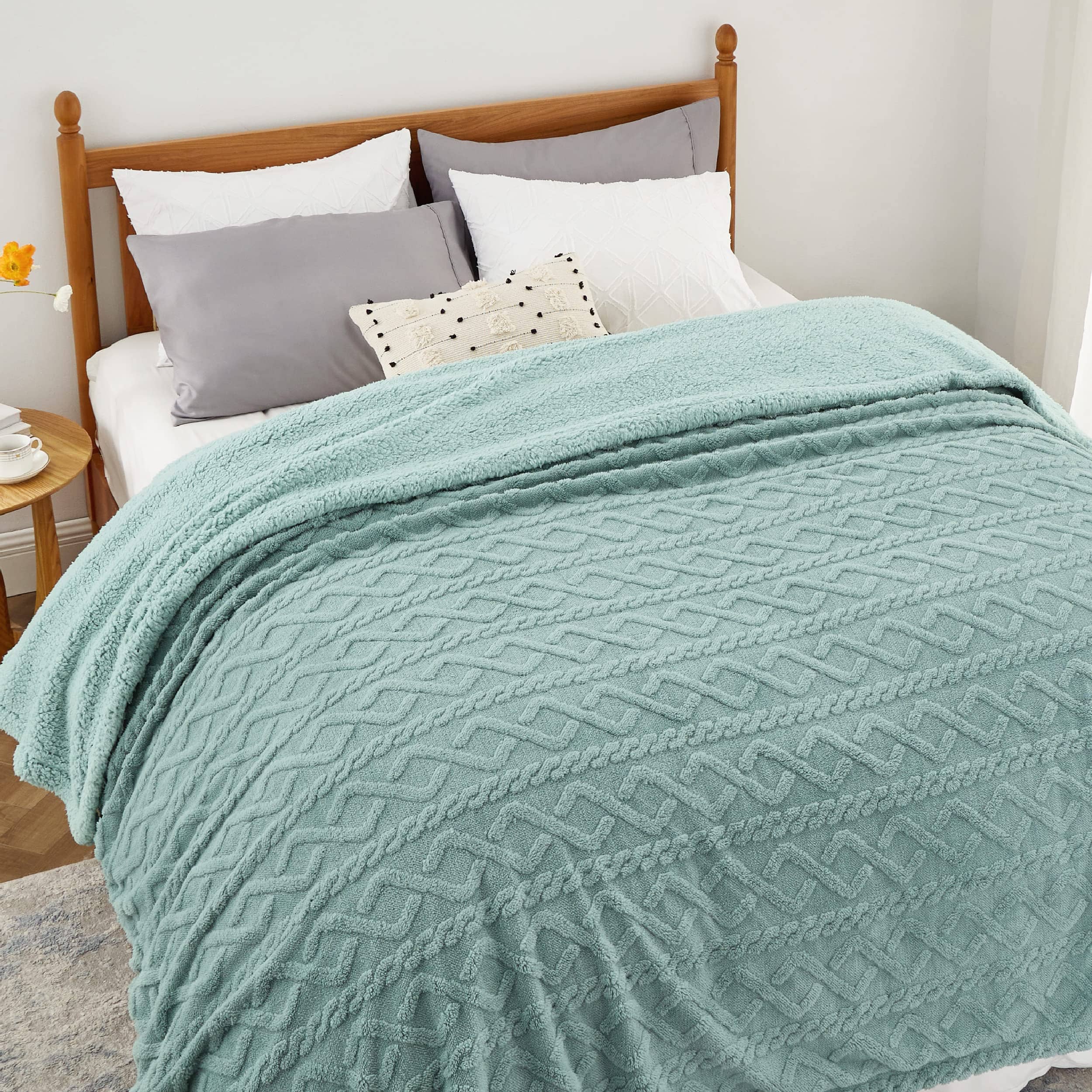 GentleSoft® Sherpa Throw Blanket For Couch