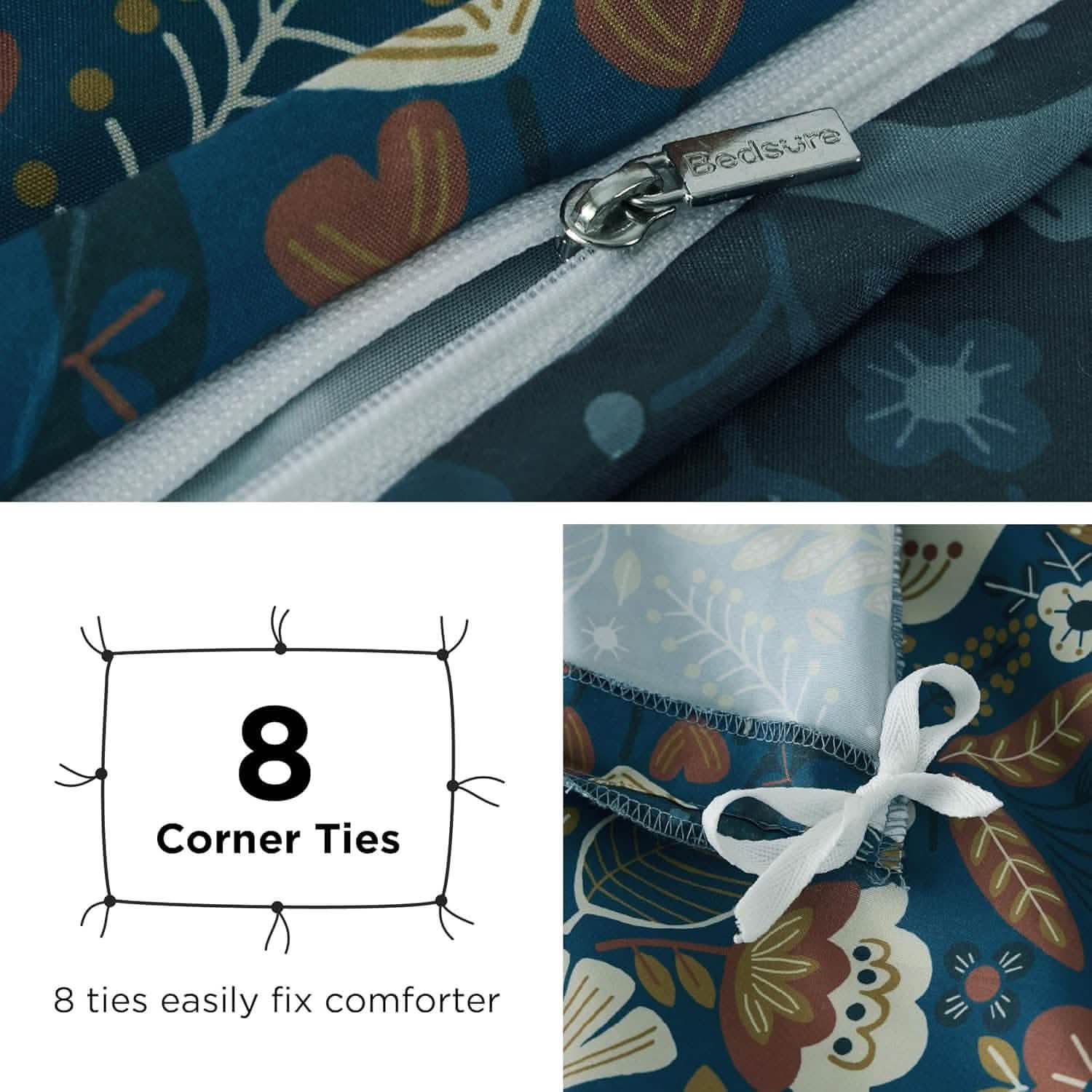 GentleSoft® Reversible Floral Duvet Cover Set