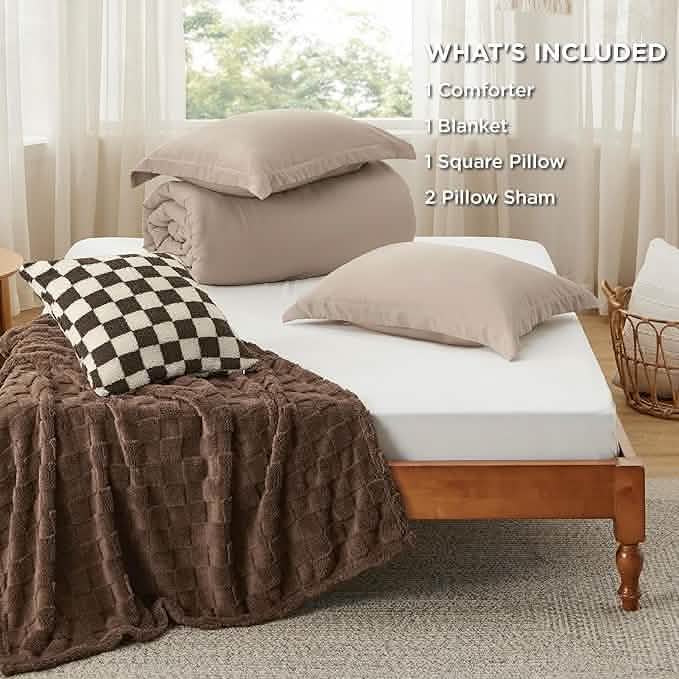 GentleSoft® Checkered Comforter Set