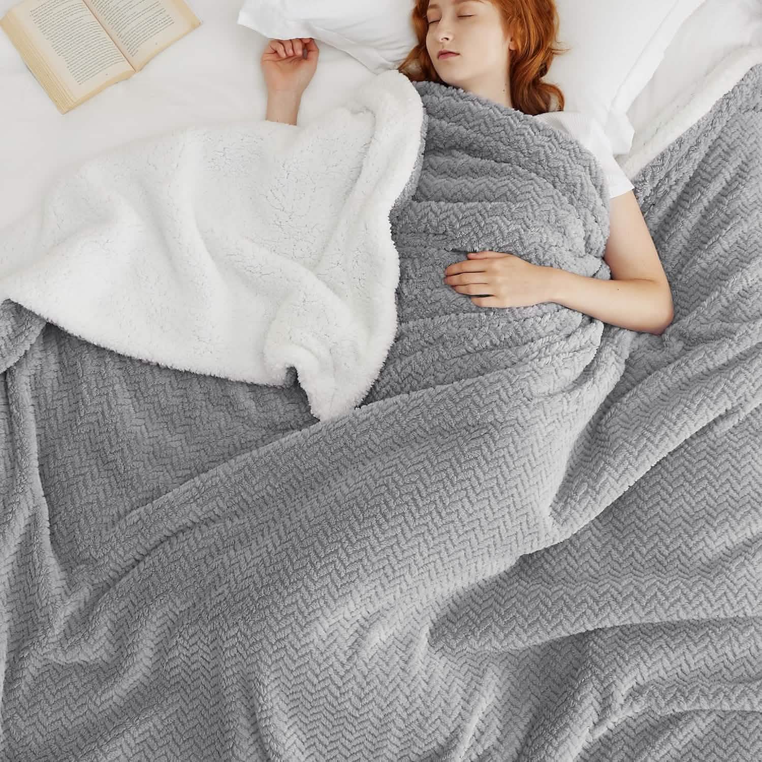 GentleSoft® Chevron Sherpa Fleece Blanket