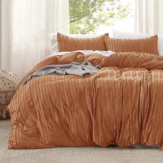 GentleSoft® Striped Tufted Embroidery Duvet Cover Set