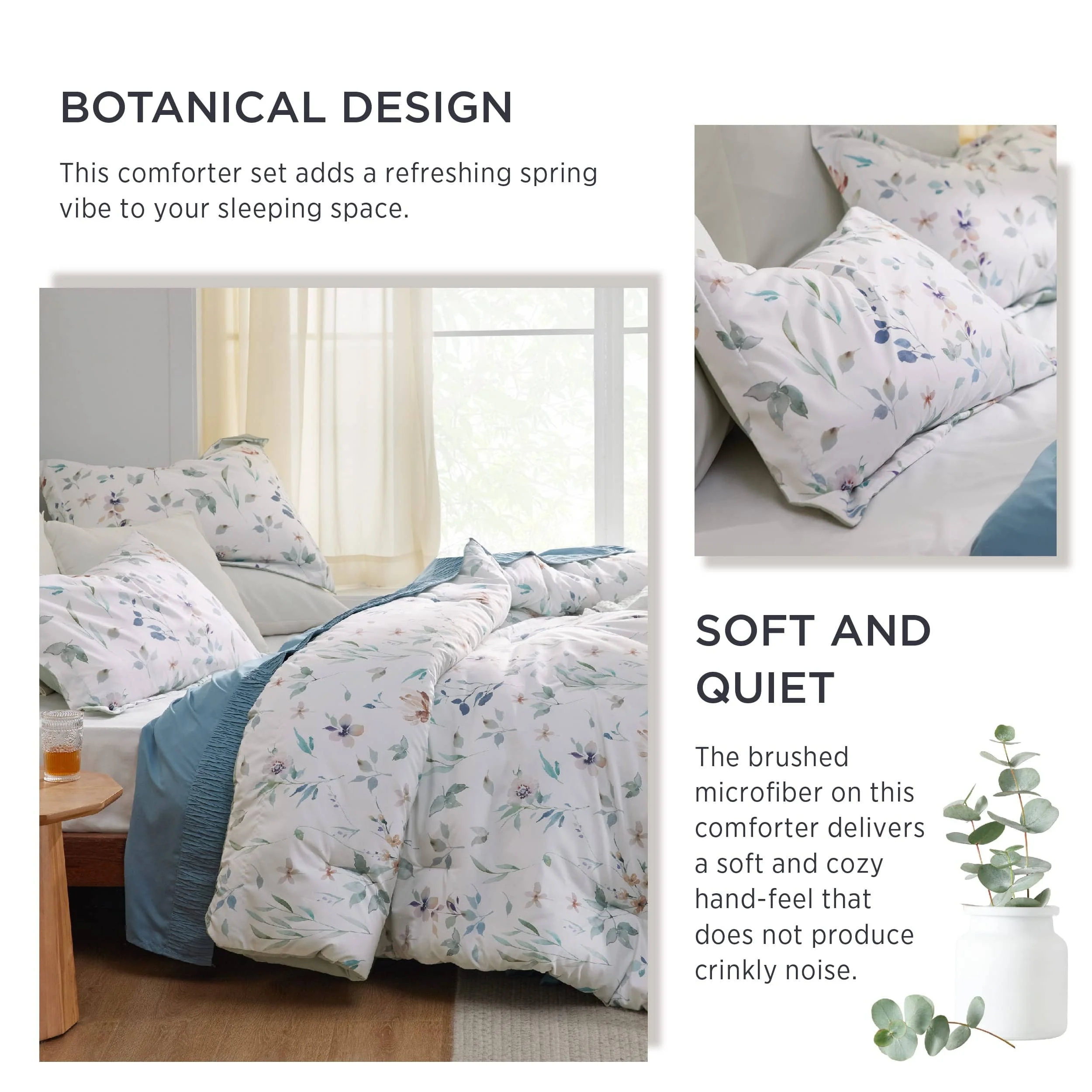 GentleSoft® Retro Botanical Comforter Set