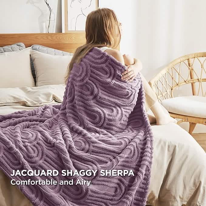 GentleSoft® Arch Shaggy Sherpa Fleece Blanket