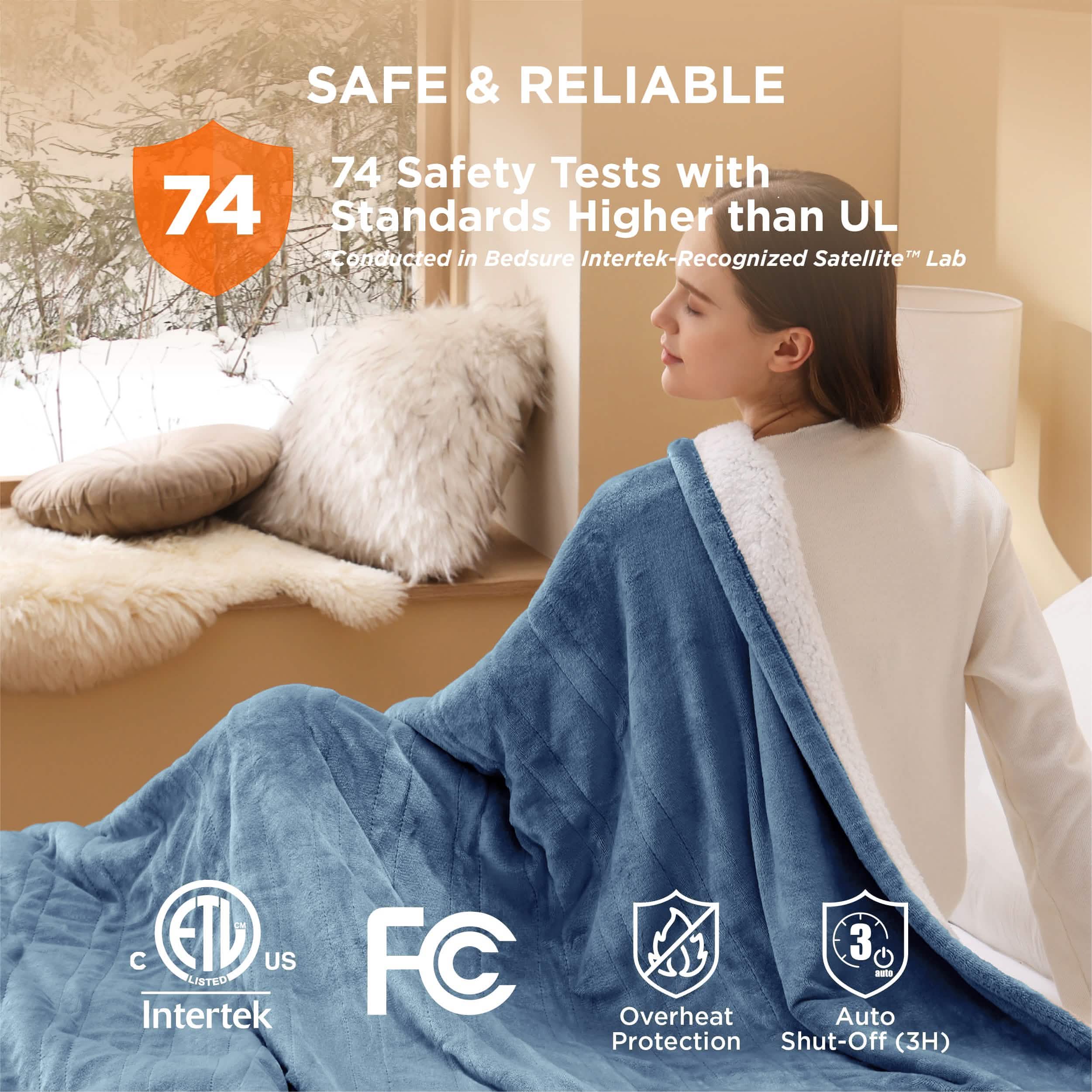 GentleSoft® Solid Flannel Heated Blanket