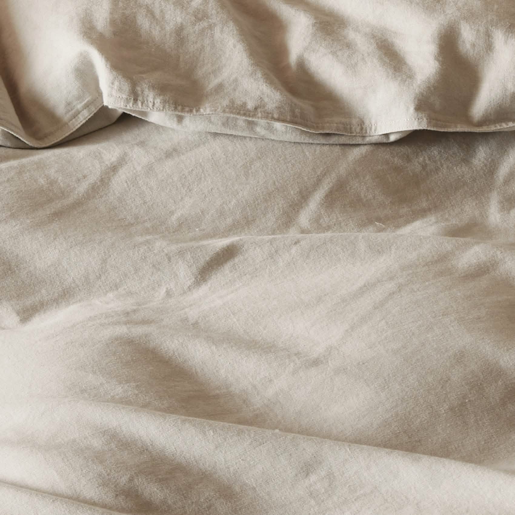 GentleSoft® Cotton Linen Hybrid Duvet Cover Set