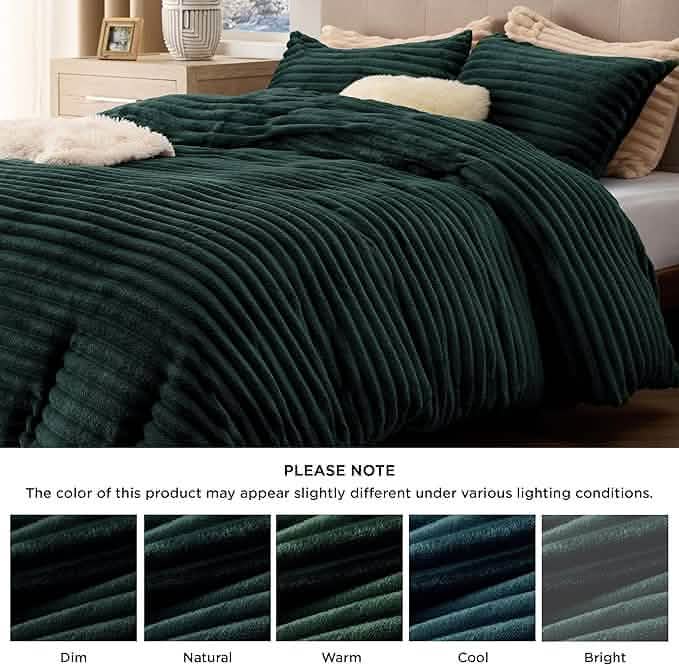 GentleSoft® Striped Flannel Duvet Cover Set