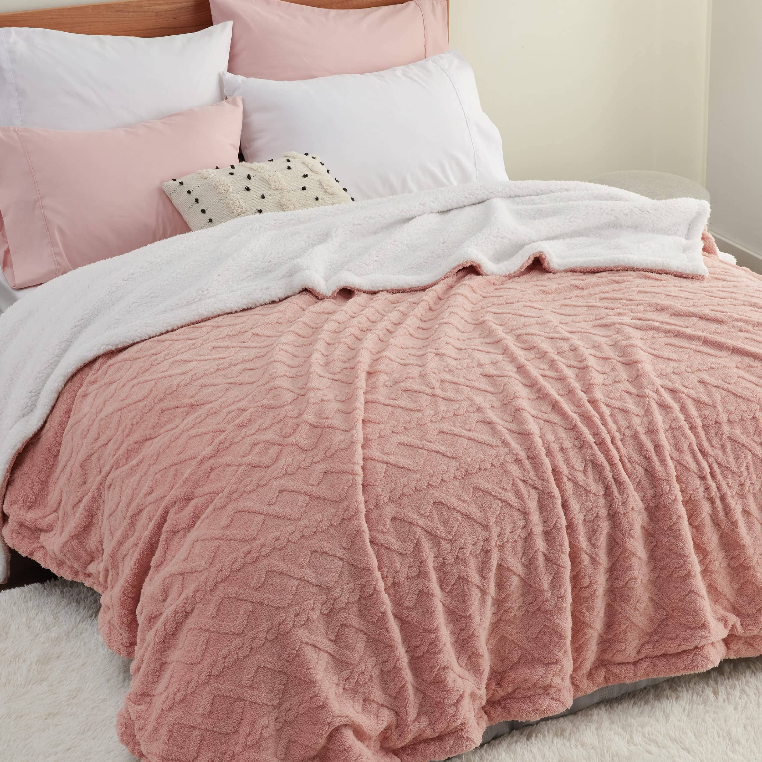 GentleSoft® Sherpa Throw Blanket For Couch