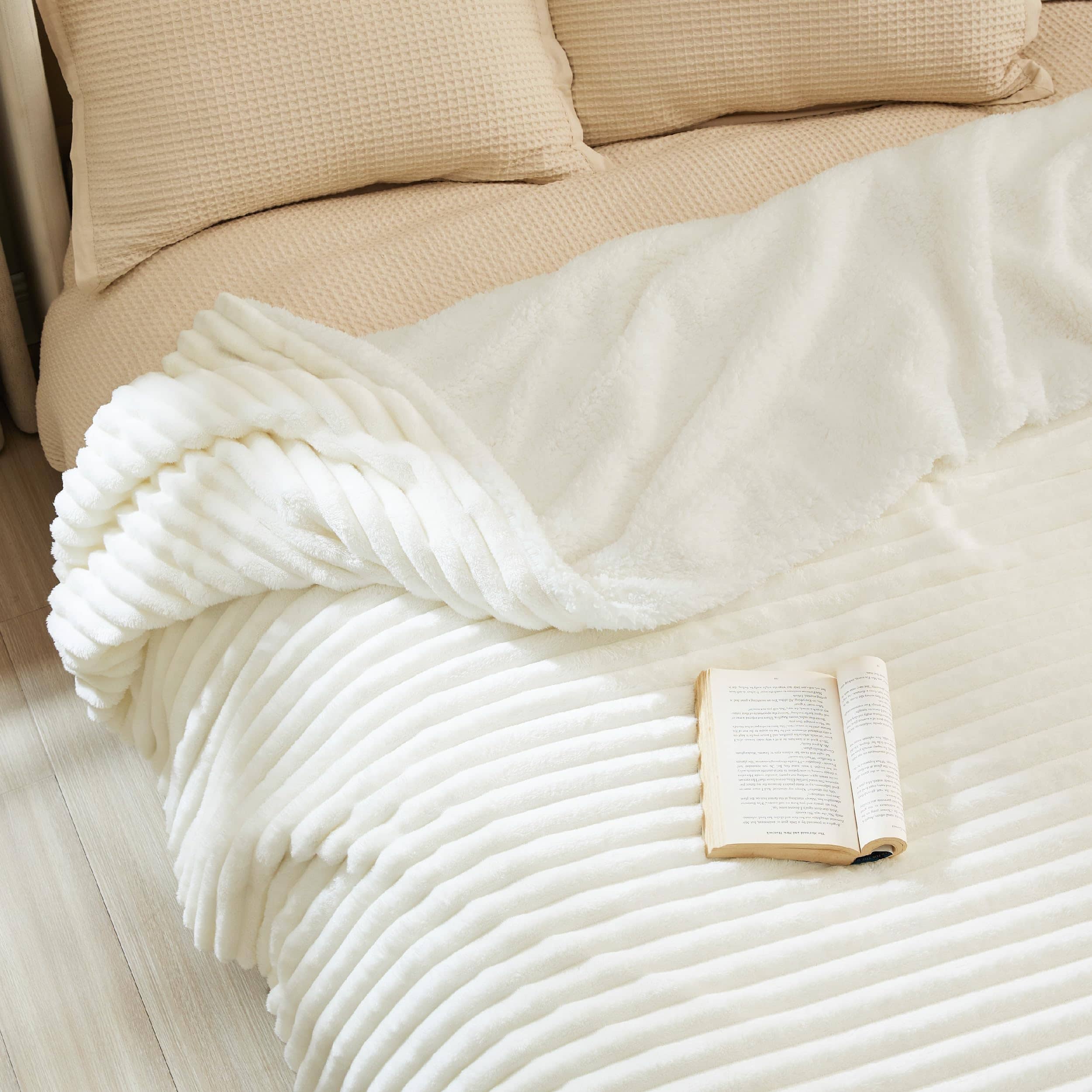 GentleSoft® Jacquard Stripes Shaggy Sherpa Blanket