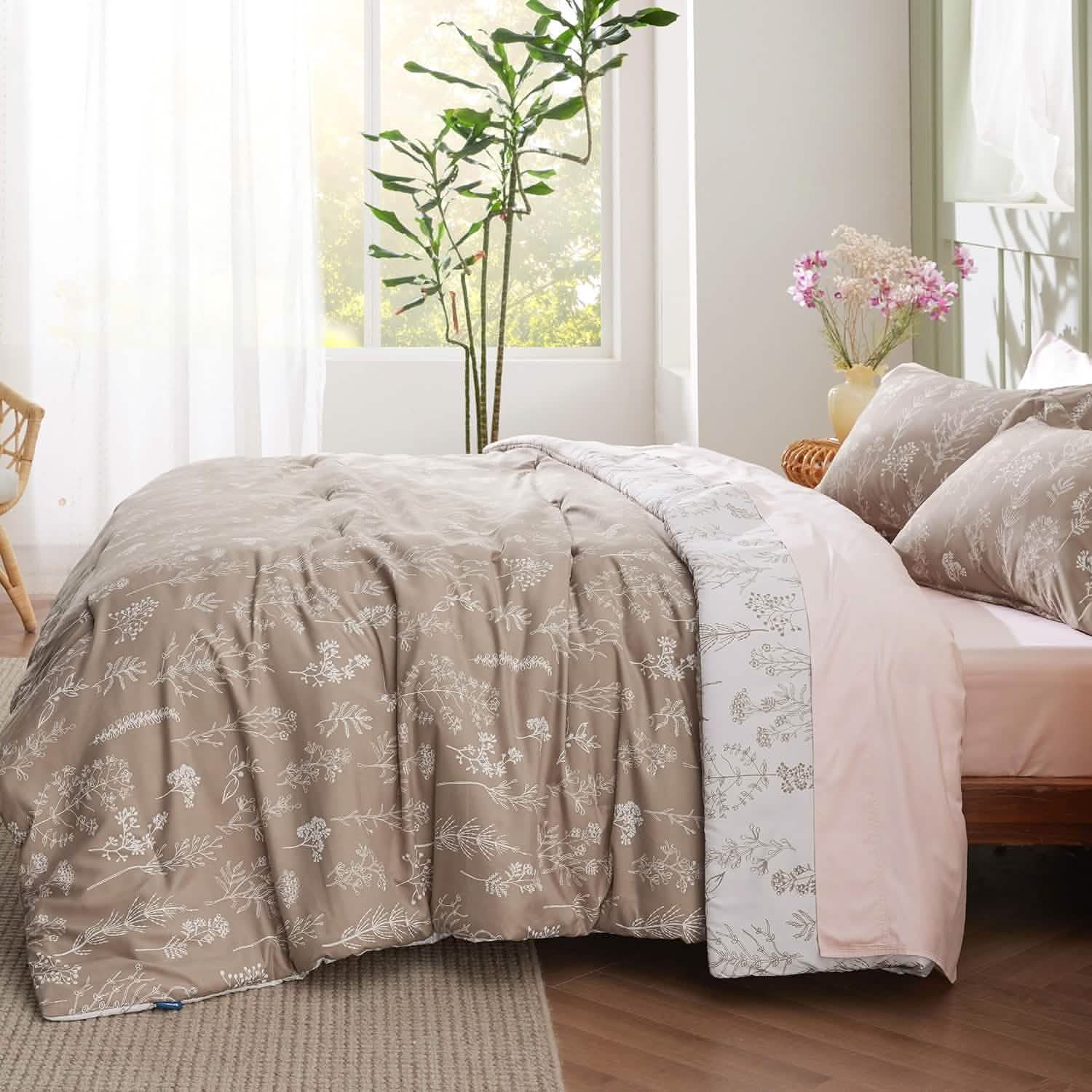 GentleSoft® Reversible Floral Print Comforter Set-2