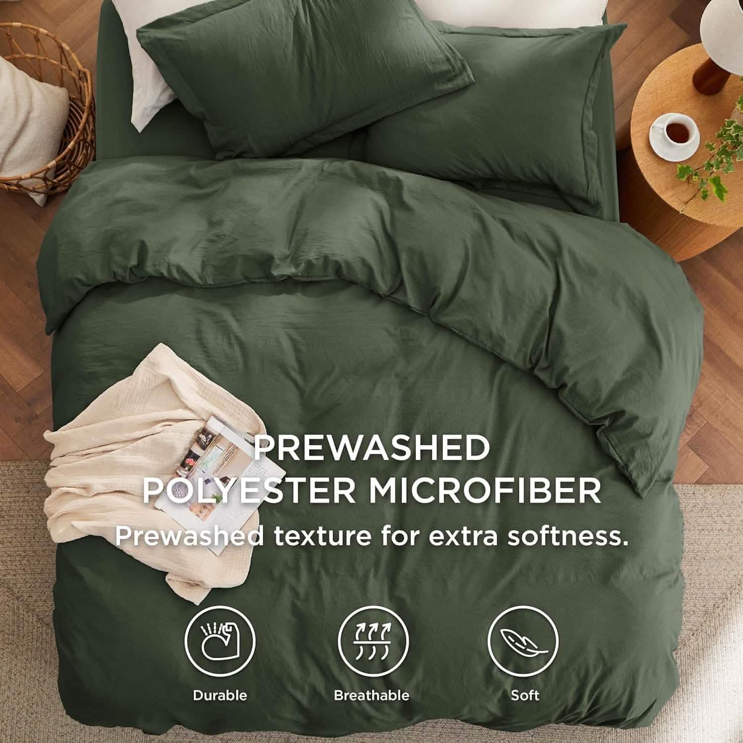 GentleSoft® Prewashed Microfiber Duvet Cover Set