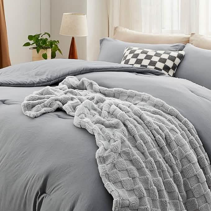 GentleSoft® Checkered Comforter Set