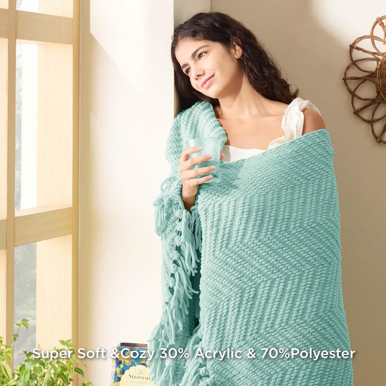 GentleSoft® GentleSoft Versatile Knit Woven Chenille Blanket