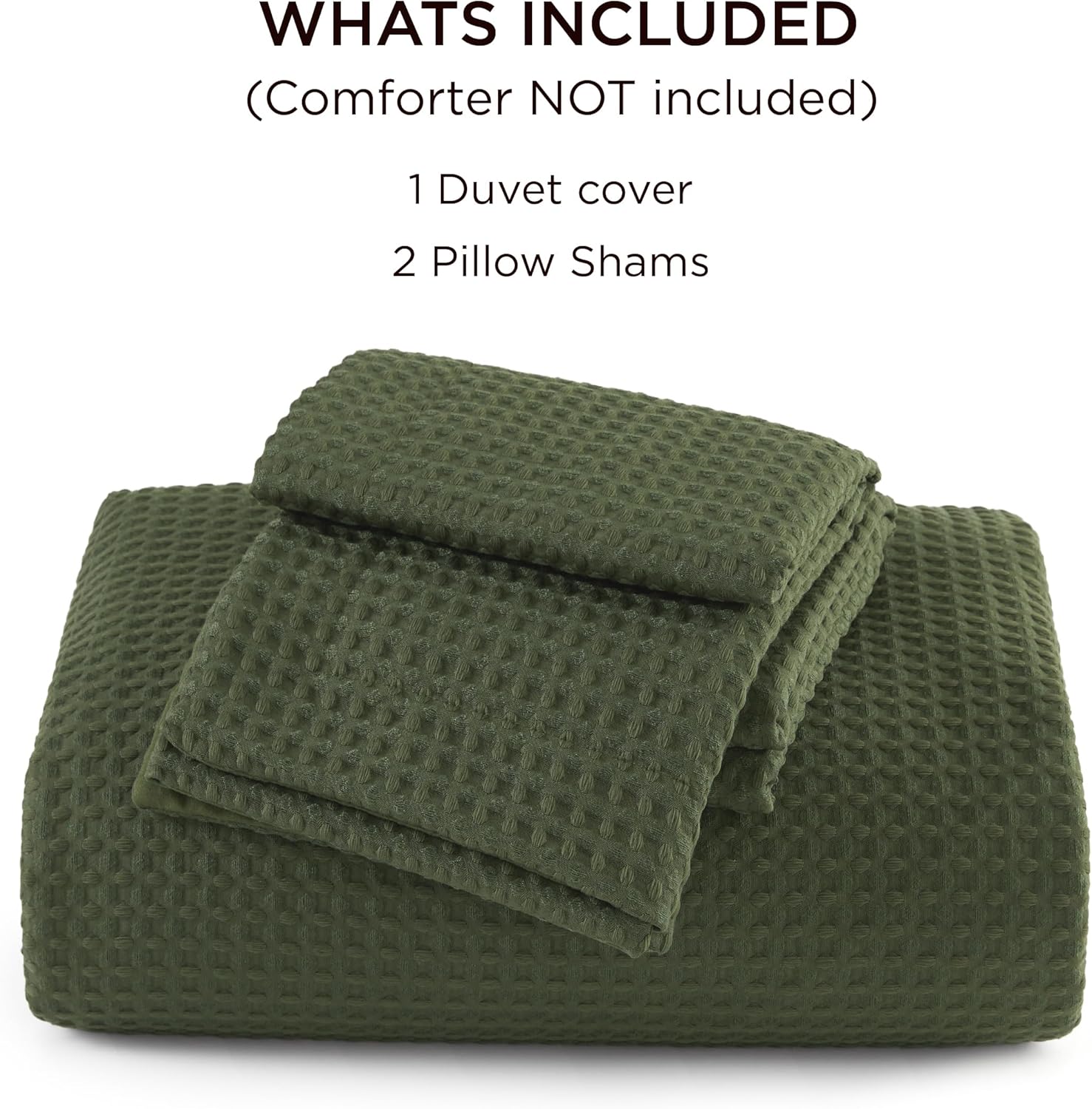 GentleSoft® Polyester Microfiber Waffle Duvet Weave Duvet Cover Set
