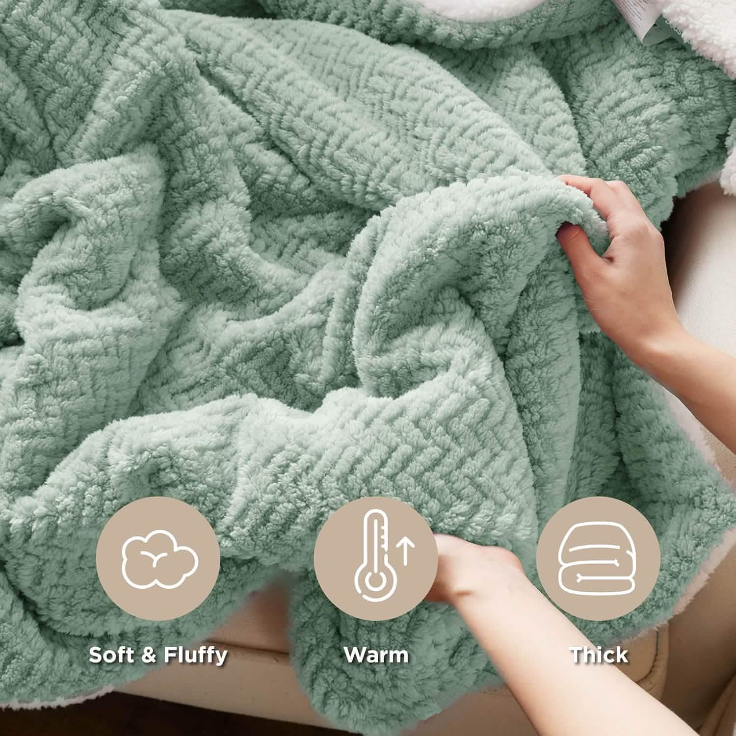 GentleSoft® Chevron Sherpa Fleece Blanket