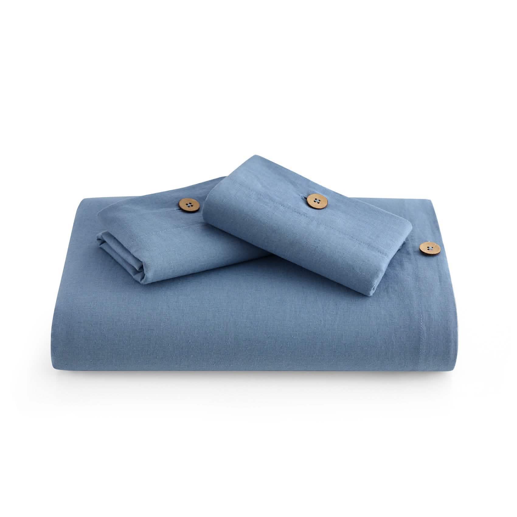 GentleSoft® Cotton Linen Hybrid Duvet Cover Set
