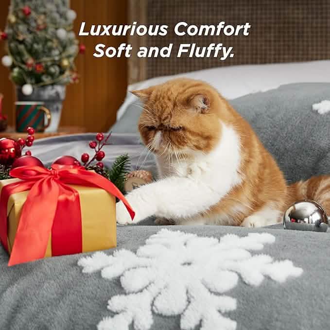 GentleSoft® Snowflake Comforter Set Grey