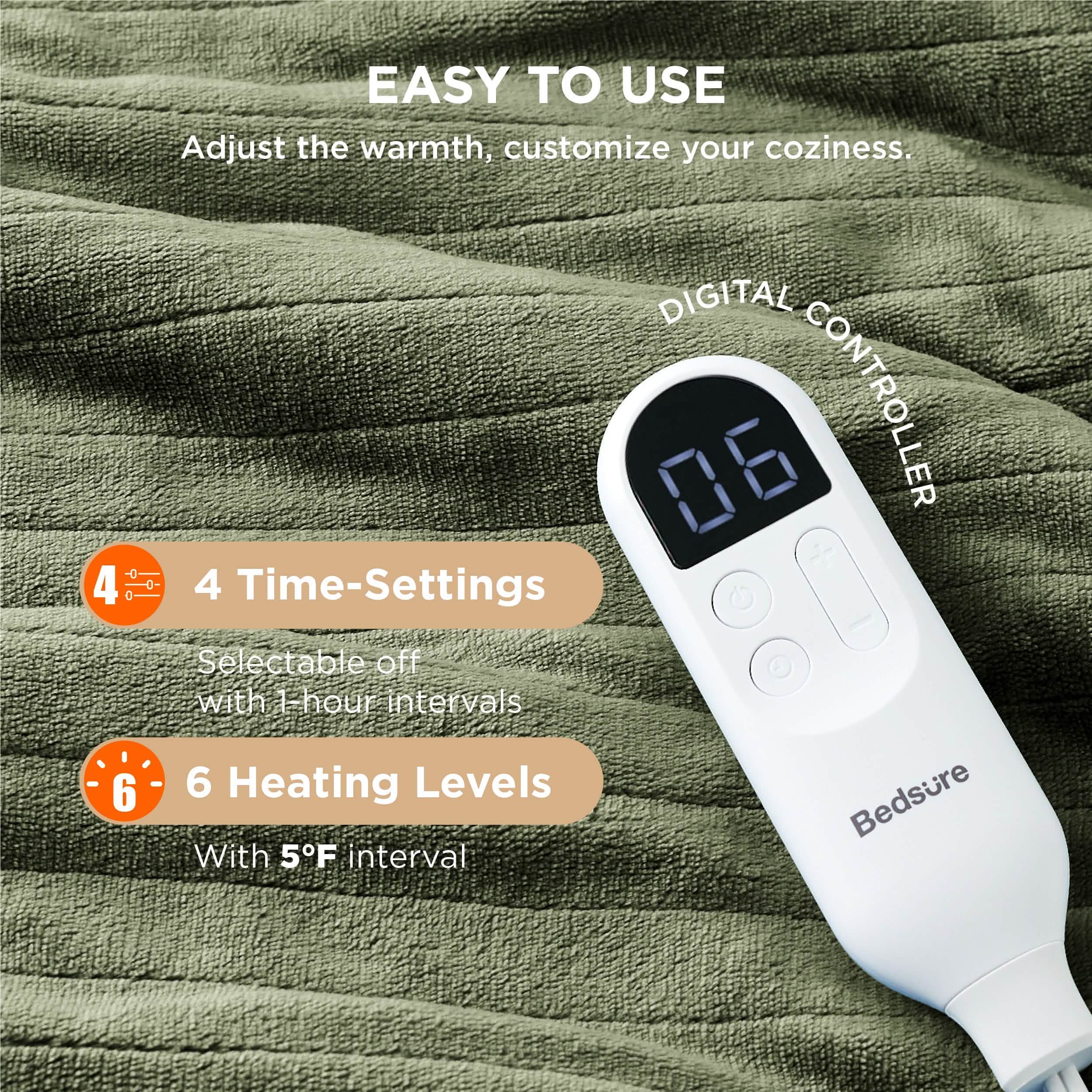 GentleSoft® Solid Flannel Heated Blanket