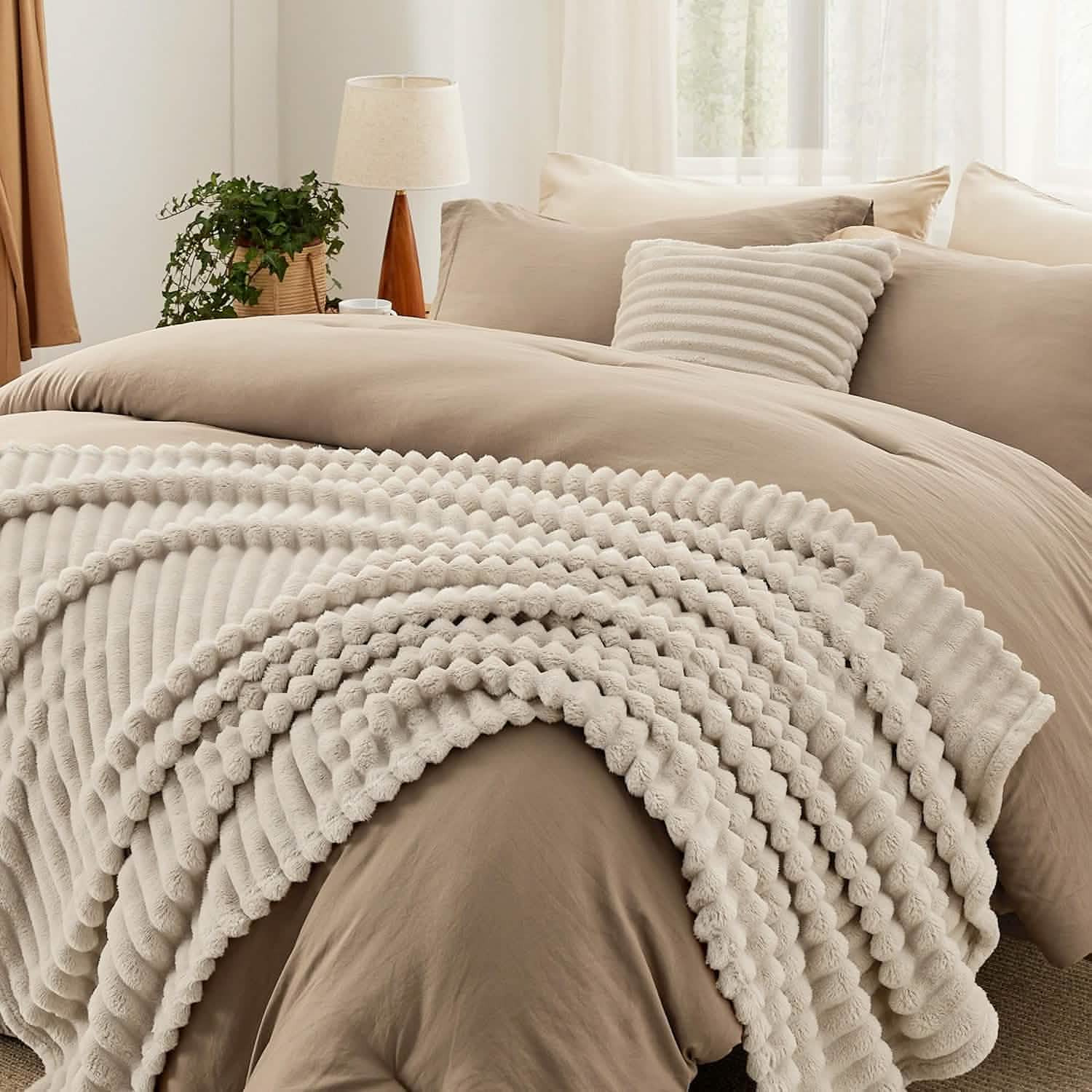 GentleSoft® Checkered Comforter Set Striped