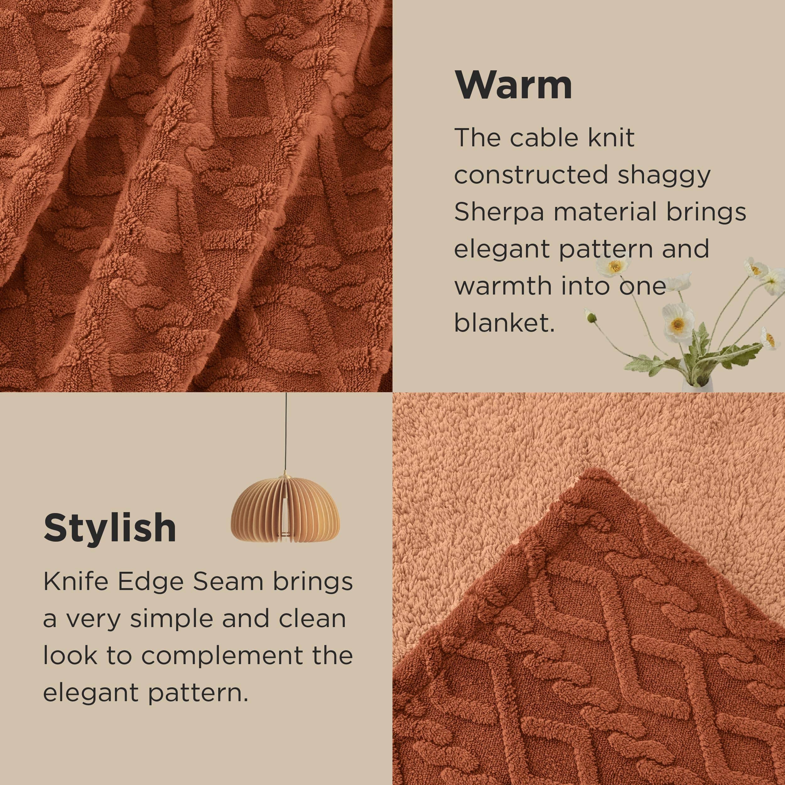 GentleSoft® Sherpa Throw Blanket For Couch