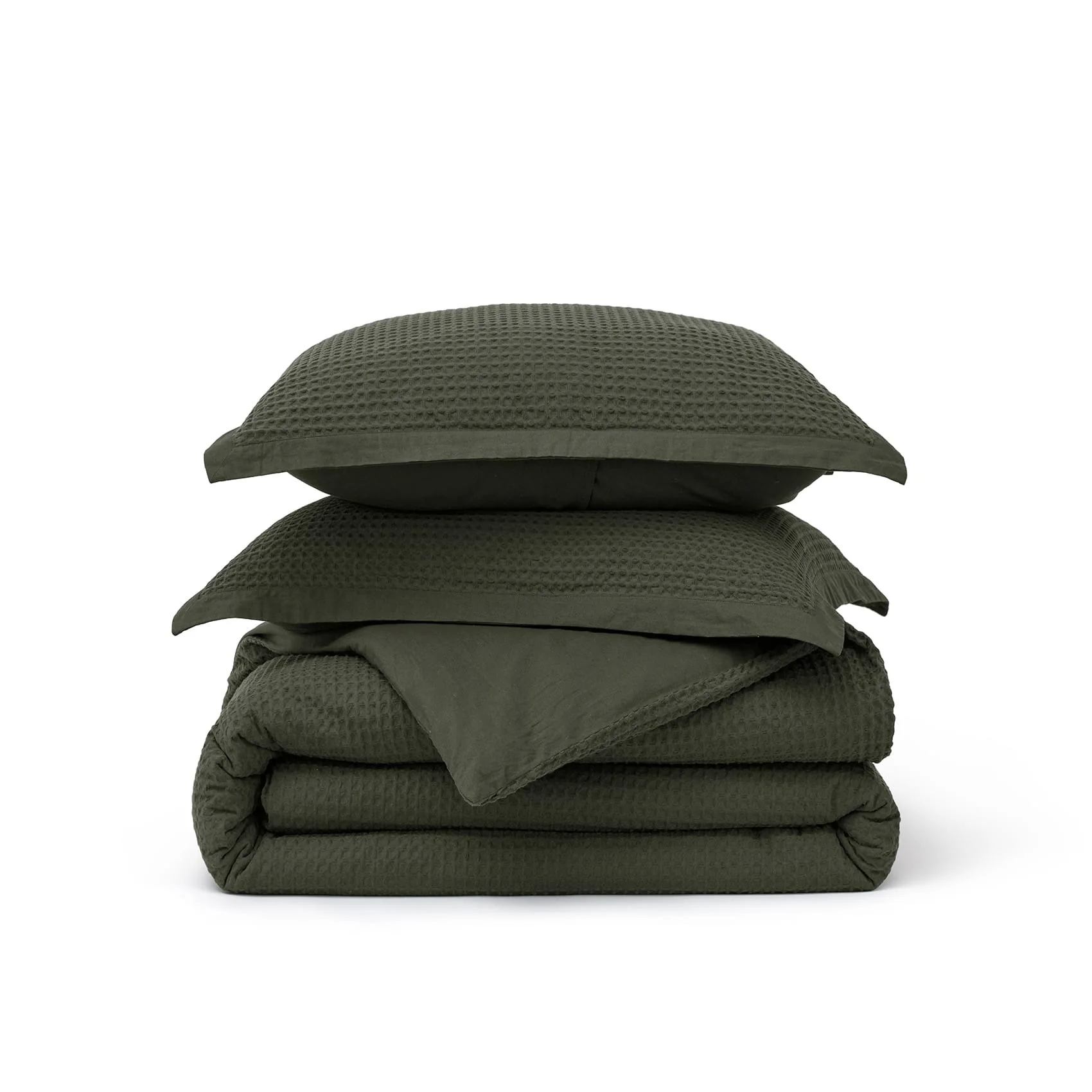 GentleSoft® Cotton Waffle Weave Duvet Cover Set