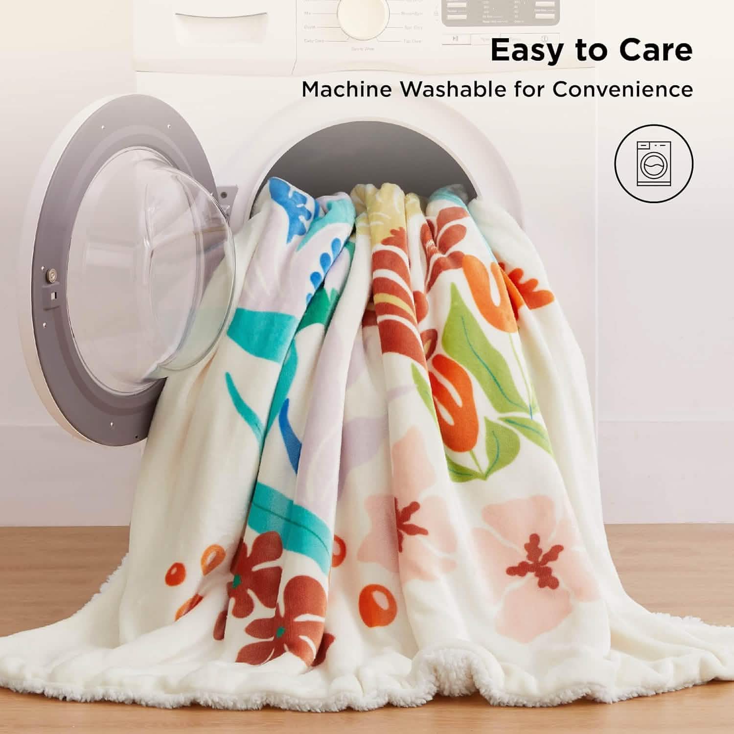 GentleSoft® Printed Throw Sherpa Blanket Print