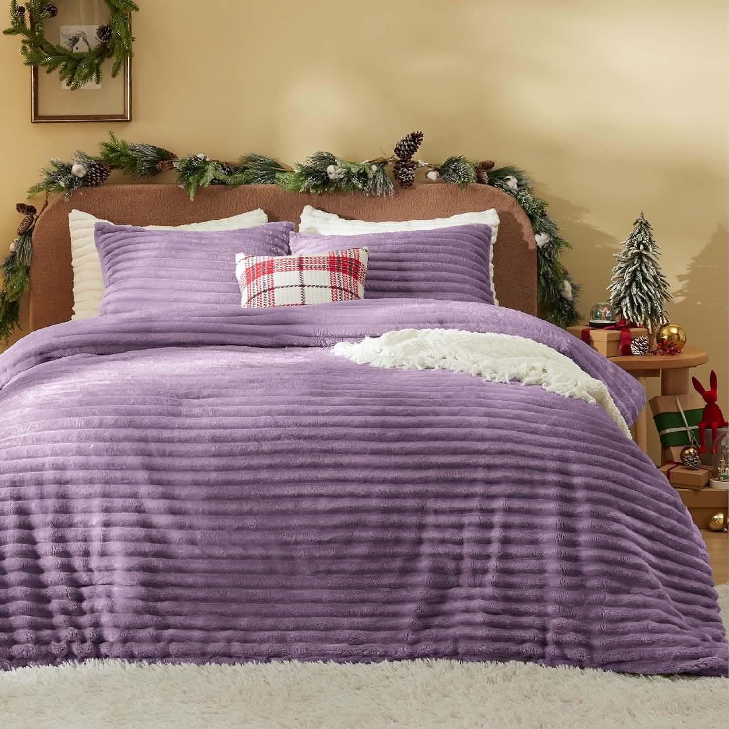 GentleSoft® Striped Flannel Comforter Set
